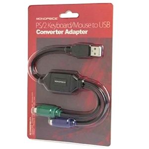 Monoprice PS/2 Keyboard/Mouse to USB Converter Adapter